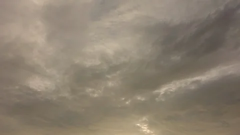 Time lapse Video of white cloud moving on sky in sunset Stock-Footage 100212980