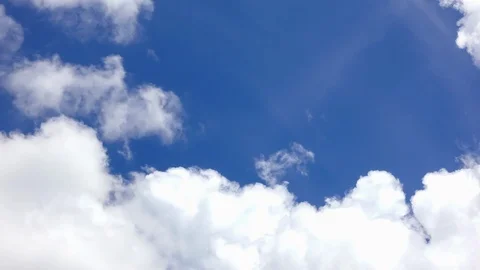 Time lapse Video of white cloud moving on blue sky in the afternoon. Stock-Footage 100500977