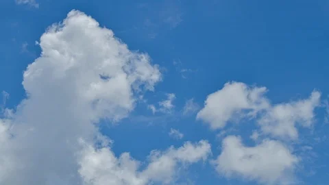Time lapse Video of white cloud moving on blue sky in the afternoon. Stock-Footage 112746805