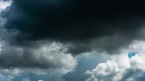 Time lapse Video of white cloud moving on blue sky in the afternoon Stockbeeldmateriaal 140633841