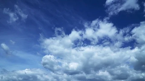 Time lapse video of white clouds on a blue sky. Stock Footage 76244950