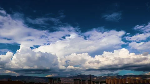 Time Lapse Video of White Clouds Drifting Slowly Stock Footage 319893856