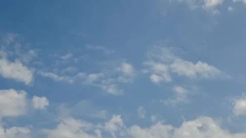 Time lapse video of white cumulus clouds Stock Footage 243407294