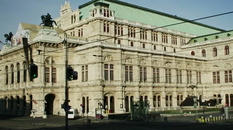 TIME LAPSE Vienna state opera - zoom Vídeo Stock 45562057