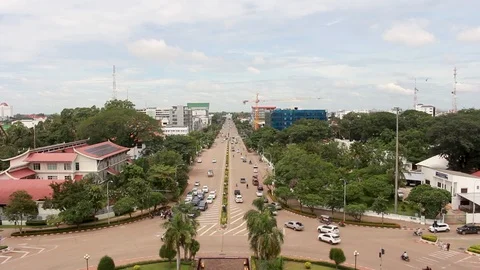 Time Lapse Vientiane Laos format HD. Stock Footage 92436566