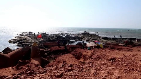 Time lapse view of Anjuna beach in Goa Stock-Footage 121279393