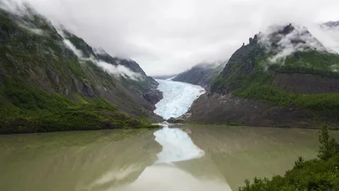 Time-lapse view of Bear Glacier near Stewart, British Columbia. Video stock 152985546