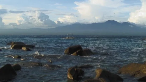 Time Lapse View Of Beautiful Sea Apo Island, Philippines Video stock 92631639