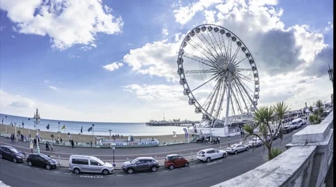 Time lapse view of the Brighton wheel Stock Footage 62528834