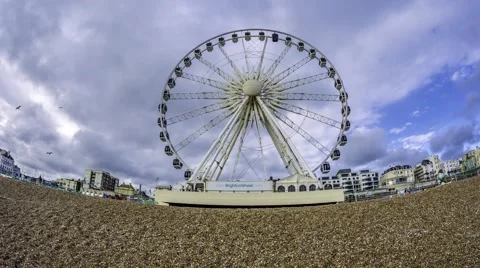 Time lapse view of the Brighton wheel Stock Footage 62756178