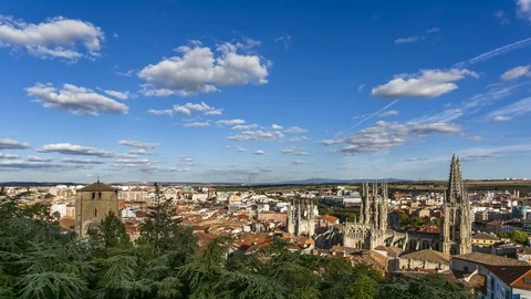 Time lapse view of Burgos city in the Castile and Leon, Spain Stock Footage 118411587