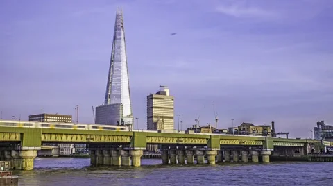 Time lapse view of Cannon street station, London Stock Footage 51066812