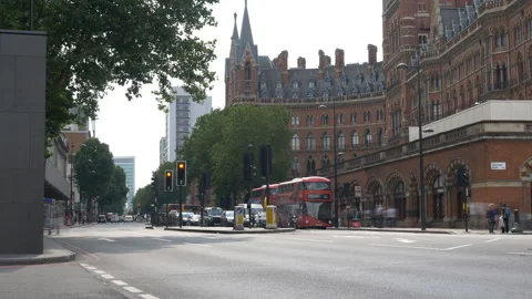 Time lapse.  A View of a central road. London. Stock Footage 95381706