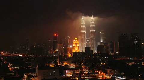 Time lapse view of city at night Stock Footage 39230309