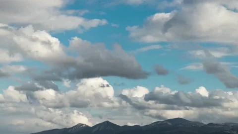 Time lapse view of clouds on mountains in Urla izmir Stock Footage 146110483