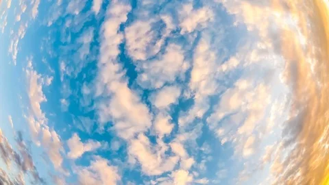 Time-lapse view on Clouds moving over a blue sky Stock Footage 78143361