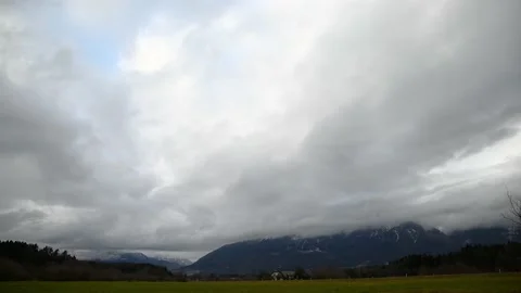 Time lapse view of clouds moving over Alps mountains in Slovenia Stock Footage 148241616