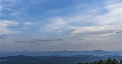 Time lapse view of clouds moving over beautiful landscape in Slovenia Stock Footage 158202129