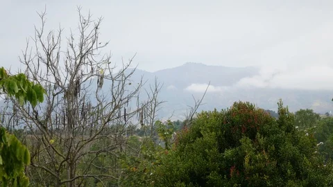 Time Lapse: View of Clouds over Valley at Khao Khor, Thailand Stock Footage 103348385