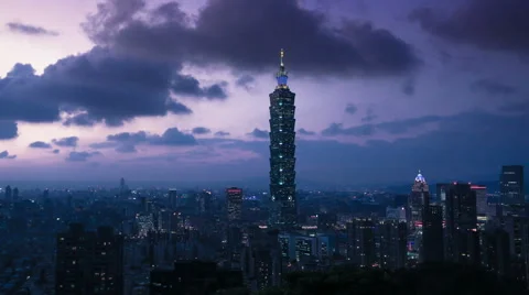 Time lapse view of downtown Taipei, Taiwan Stock Footage 63486829