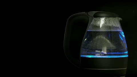 Time lapse view of electric kettle boiling water Stock Footage 77027602