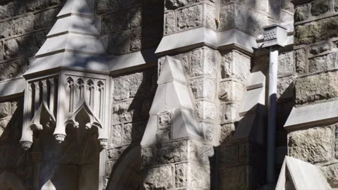 Time-lapse view of gothic architecture and shadows. Stock Footage 314776122