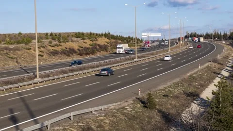 Time-Lapse View Of Highway Stock Footage 331921106
