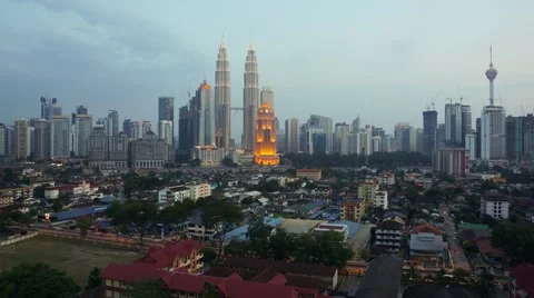 Time lapse view of Kuala Lumpur city Stock Footage 44557645