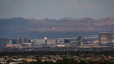 Time Lapse of view on Las Vegas from Red Rock Canyon in Nevada. Stock Footage 249963208