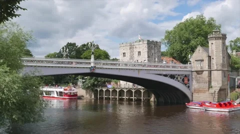 Time-lapse view of Lendal Bridge in York Stock Footage 65047908