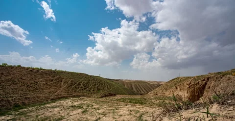 Time Lapse View of Loess Plateau Geological Landscape in Northern China Stock Footage 319980174