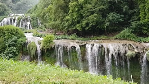 Time-lapse view of Marmore falls in Umbria, Italy Stock Footage 311274284