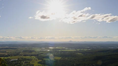 Time-Lapse of View from Mount Tamborine, Gold Coast Stock Footage 242054056