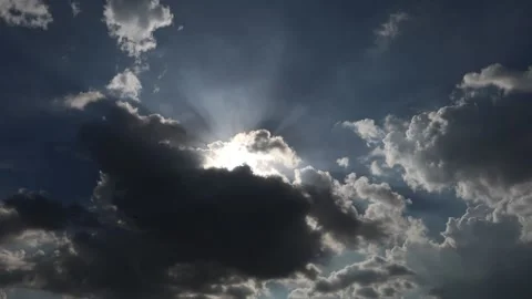 Time lapse view of moving clouds in noon Video stock 160506473