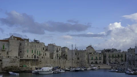 Time lapse view of the old town of Giovinazzo Stock-Footage 108869954