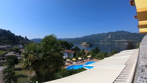 Time lapse view from Orta San Giulio in Italy Stock Footage 94876086