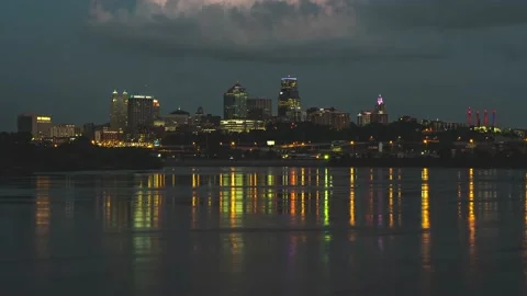 This is a time-lapse from the view overlooking the Missouri River of Stock Footage 152196276
