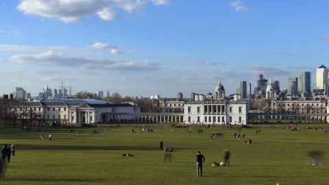 Time lapse. View of the park in central London. Stock Footage 86344672