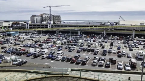 Time lapse view of a parking lot Stock Footage 62341890
