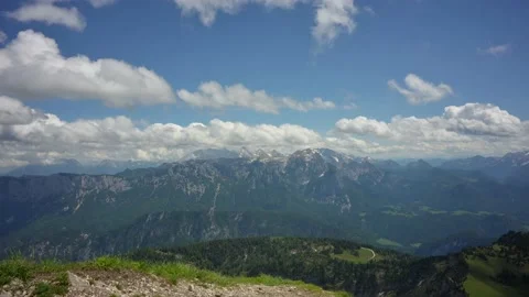 Time lapse view from peak of Sonntagshorn, bavarian alps Stock Footage 239010455