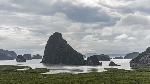 Time Lapse View of Phangnga Karst 4K Stock Footage 114252383