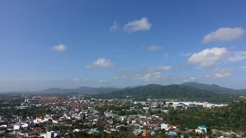 Time lapse of View Point with beautiful cloud in Phuket Thailand, City view from Stock-Footage 101315518
