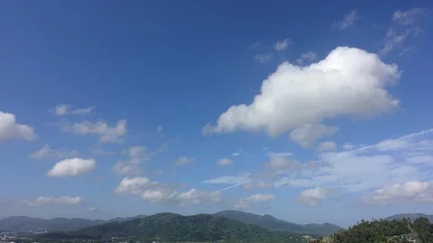 Time lapse of View Point with beautiful cloud in Phuket Thailand, City view from Stock-Footage 101940921