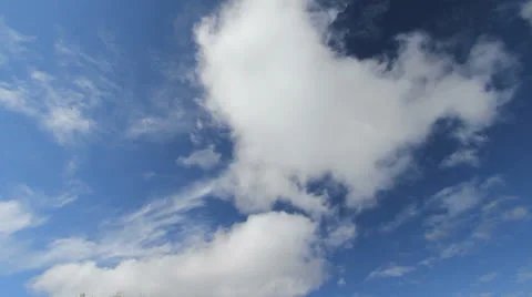 Time lapse view of puffy clouds Stock Footage 26241377