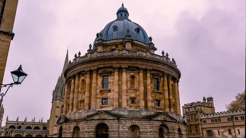 Time lapse view of Radcliffe Camera in Oxford (hyperlapse) Stock Footage 100982631