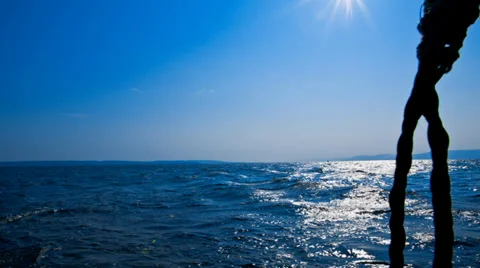 Time lapse view of  river from ship Stock Footage 34336102