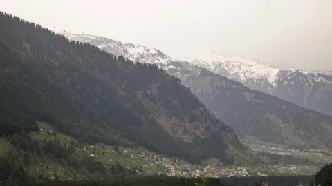 Time lapse view of road to Solang Valley at Manali, Himachal Pradesh, India Stock Footage 112361871