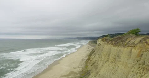 Time lapse of a view from San Gregorio State Beach. Stock Footage 73002488
