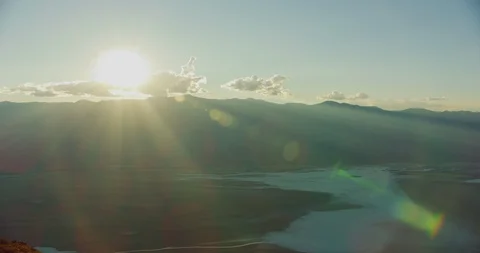 Time lapse view seen from Dante's Peak in Death Valley National Park, California Stock Footage 99128416
