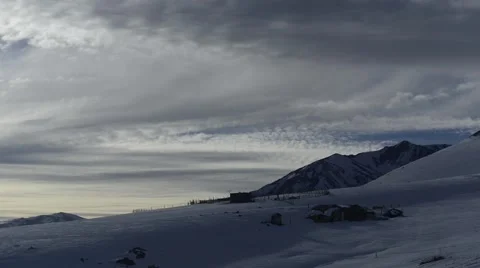 Time lapse view of ski resort in Parva, Chile Stock Footage 63303779